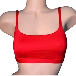GapBody Super Stretch Scoop Bralette Red Wireless Adjustable NWT Size M